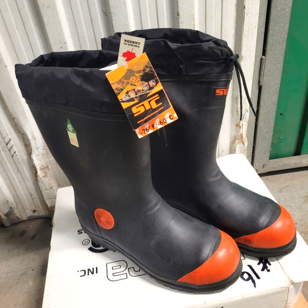 STC Black and Orange Rubber Boots